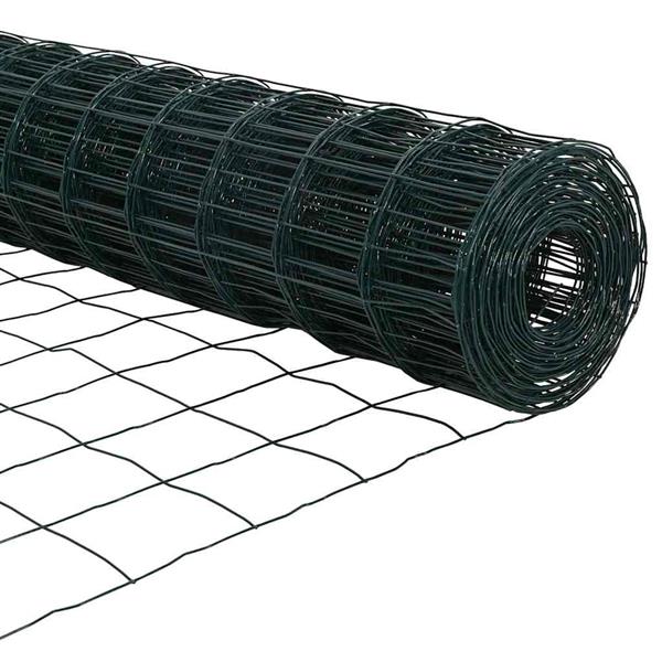 Grote foto vidaxl euro hek groen 0.4 x 10 m pvc gecoat ijzer tuin en terras hekken en schuttingen