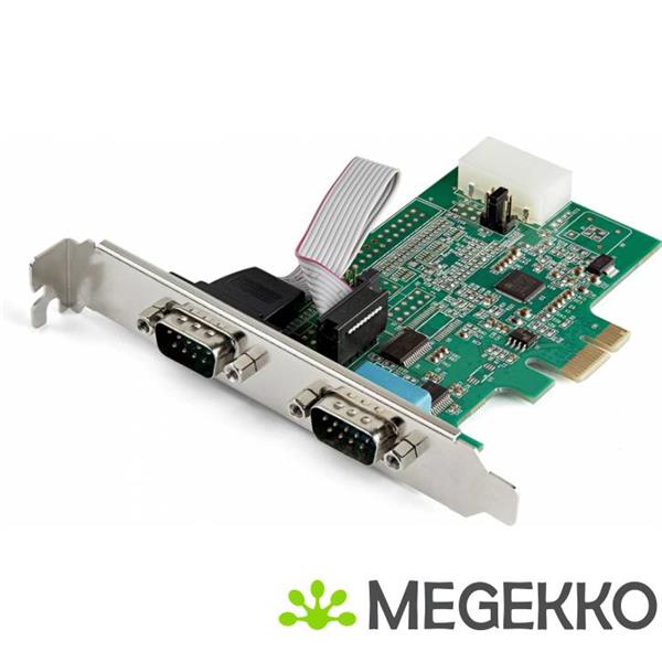 Grote foto startech.com 2 poorts pci express rs232 serile adapterkaart 16950 uart computers en software overige computers en software