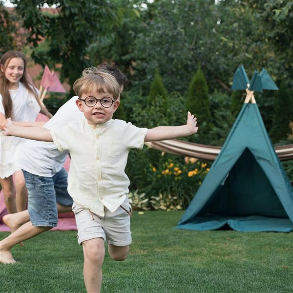 Grote foto outdoor tipi speeltent pine groen voor binnen en buiten outdoor tipi speeltent mat vlaggen kinderen en baby overige