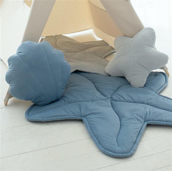 Grote foto blauwe tipi speeltent blue sea met of zonder velvet schelpmat tipi tent kinderen en baby overige