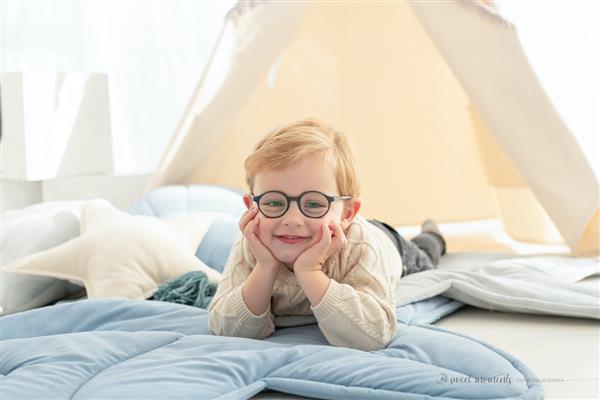 Grote foto blauwe tipi speeltent blue sea met of zonder velvet schelpmat tipi tent kinderen en baby overige