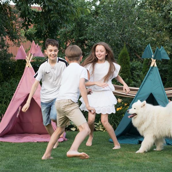 Grote foto outdoor tipi speeltent honing voor binnen en buiten outdoor tipi speeltent mat vlaggen kinderen en baby overige