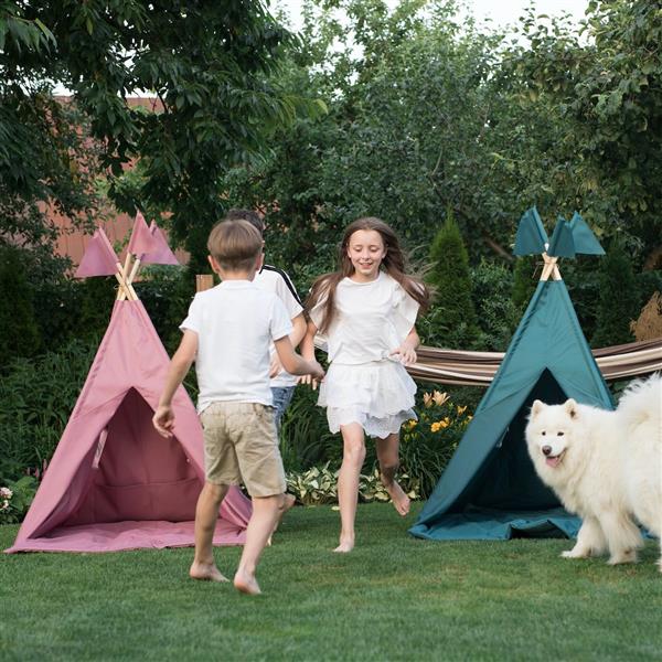 Grote foto outdoor tipi speeltent honing voor binnen en buiten outdoor tipi speeltent mat vlaggen kinderen en baby overige