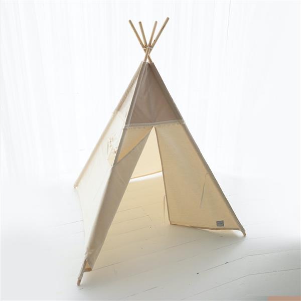 Grote foto tipi tent beige velvet katoen met kanten afwerking tipi tent kinderen en baby overige