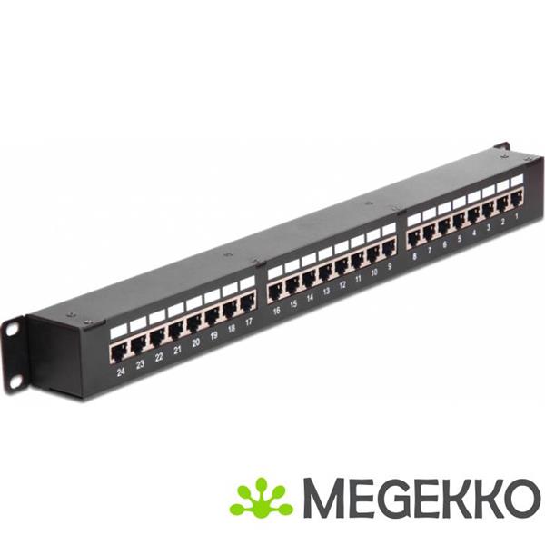 Grote foto delock 43295 19 inch koppelpatchpaneel 24 poorten cat.6 computers en software netwerkkaarten routers en switches