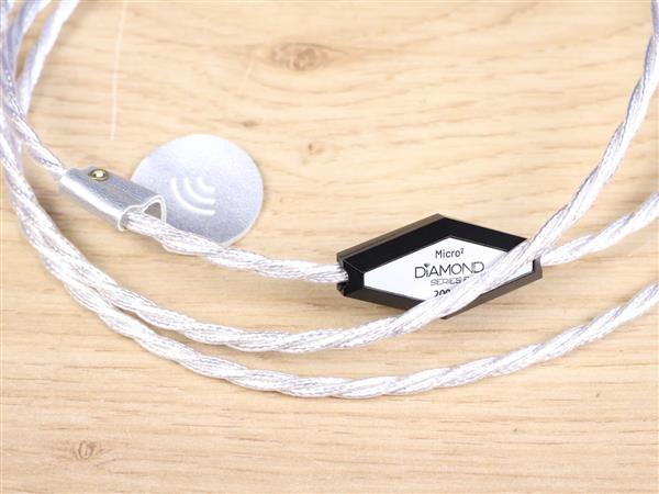 Grote foto crystal cable micro2 diamond silver audio power cable 1 5 metre audio tv en foto onderdelen en accessoires