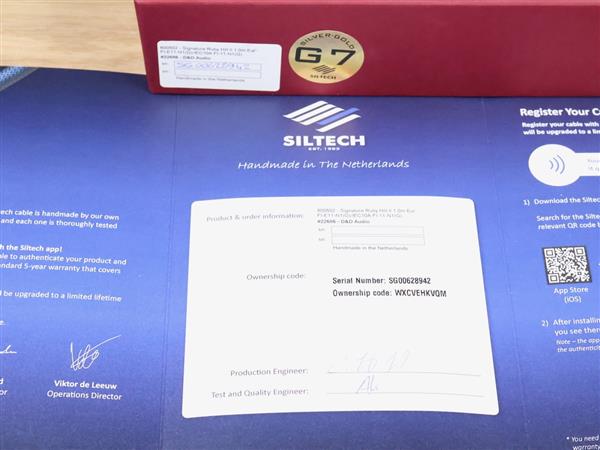 Grote foto siltech ruby hill ii g7 royal signature highend silver gold audio power cable 1 0 metre audio tv en foto onderdelen en accessoires