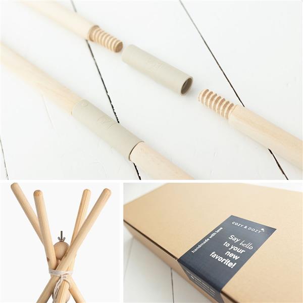 Grote foto boho tipi tent cozy white velvet cr me met pompons met of zonder velvet speelmat tipi tent m kinderen en baby overige