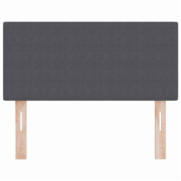 Grote foto vidaxl hoofdbord met hoofdeinde donkergrijs 100 cm ribstof antiek en kunst stoelen en banken