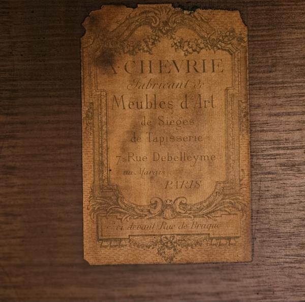 Grote foto bijzettafel verguld brons en inlegwerk alexander chevrie gemerkt no.322165 antiek en kunst stoelen en banken
