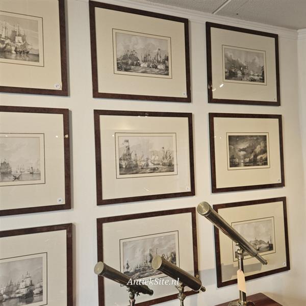 Grote foto serie van 24 litho zeeslagen getekend door p.j. schotel uitgave buffa amsterdam prachtig identi antiek en kunst overige in antiek gebruiksvoorwerpen