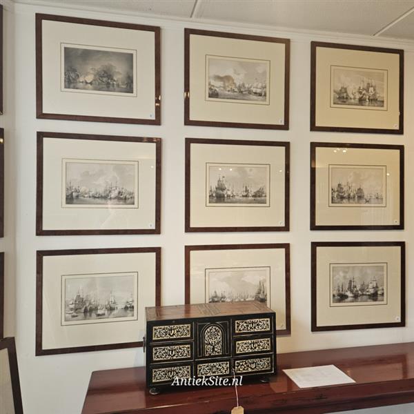 Grote foto serie van 24 litho zeeslagen getekend door p.j. schotel uitgave buffa amsterdam prachtig identi antiek en kunst overige in antiek gebruiksvoorwerpen