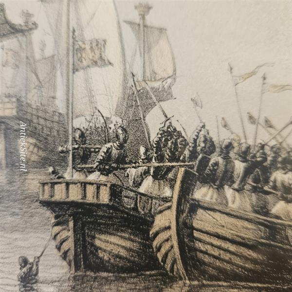 Grote foto serie van 24 litho zeeslagen getekend door p.j. schotel uitgave buffa amsterdam prachtig identi antiek en kunst overige in antiek gebruiksvoorwerpen