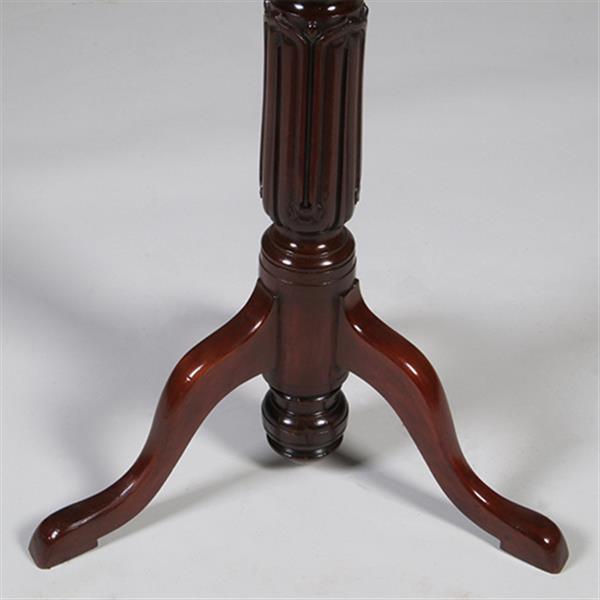 Grote foto zeer hoge elegante piedestal met verdiept blad in donker notenhout no.332430 antiek en kunst stoelen en banken
