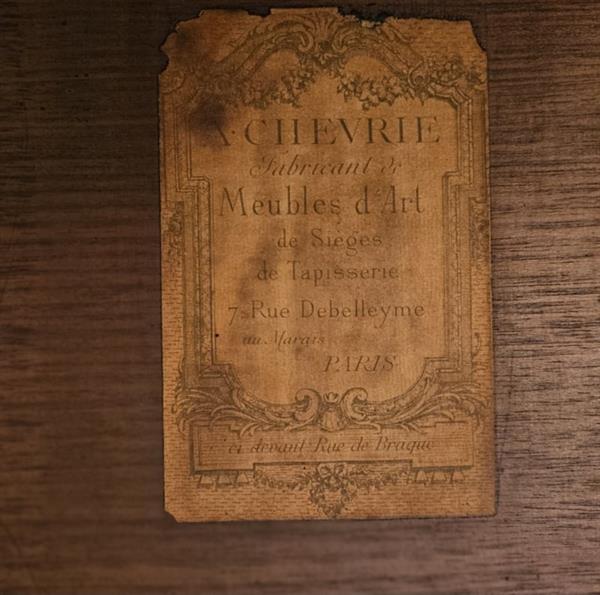 Grote foto bijzettafel verguld brons en inlegwerk alexander chevrie gemerkt no.322165 antiek en kunst stoelen en banken