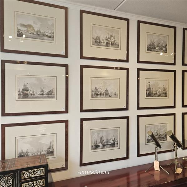 Grote foto serie van 24 litho zeeslagen getekend door p.j. schotel uitgave buffa amsterdam prachtig identi antiek en kunst overige in antiek gebruiksvoorwerpen