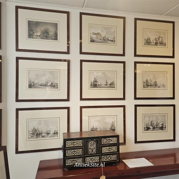 Grote foto serie van 24 litho zeeslagen getekend door p.j. schotel uitgave buffa amsterdam prachtig identi antiek en kunst overige in antiek gebruiksvoorwerpen