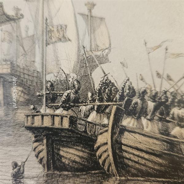 Grote foto serie van 24 litho zeeslagen getekend door p.j. schotel uitgave buffa amsterdam prachtig identi antiek en kunst overige in antiek gebruiksvoorwerpen
