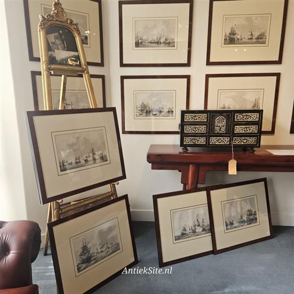 Grote foto serie van 24 litho zeeslagen getekend door p.j. schotel uitgave buffa amsterdam prachtig identi antiek en kunst overige in antiek gebruiksvoorwerpen