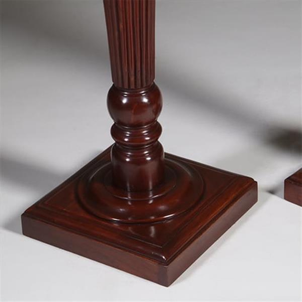 Grote foto stel van 2 gedraaide mahoniehouten zuilen met vierkante bladen no.332420 antiek en kunst stoelen en banken