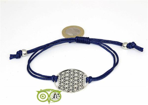 Grote foto armbandje flower of life aan koordje donkerblauw verzamelen overige verzamelingen