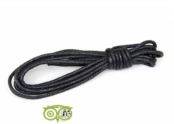 Grote foto waxkoord 1.5 mm zwart 1 2 mtr. kleding dames sieraden