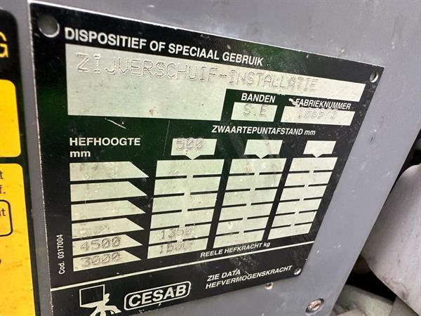 Grote foto vs 22430 elektrische triplex heftruck cesab 4500mm sideshift agrarisch heftrucks