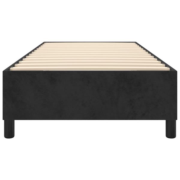 Grote foto vidaxl boxspring bed fluweel zwart 90x200 cm antiek en kunst stoelen en banken