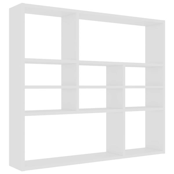 Grote foto vidaxl wandschap 90x16x78 cm bewerkt hout wit huis en inrichting woningdecoratie