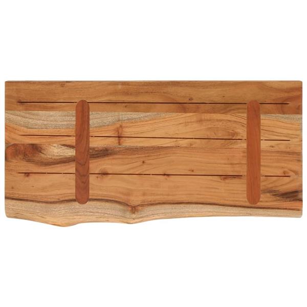 Grote foto vidaxl wandschap rechthoekig natuurlijke rand 60x30x2 5 cm acaciahout antiek en kunst stoelen en banken