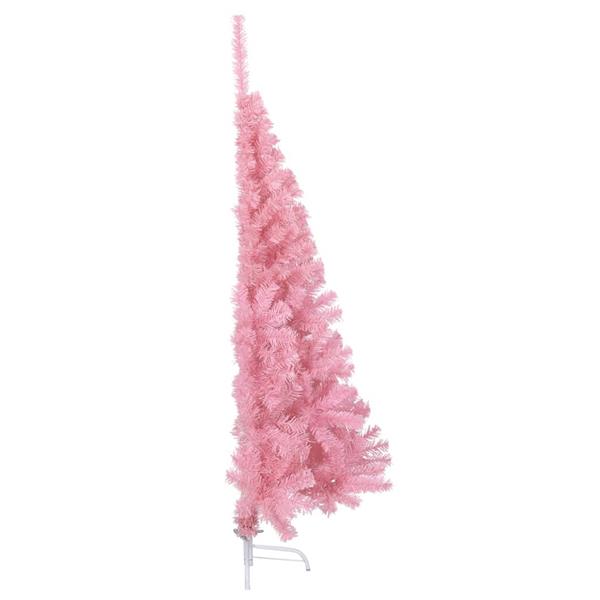 Grote foto vidaxl kunstkerstboom met standaard half 150 cm pvc roze diversen overige diversen