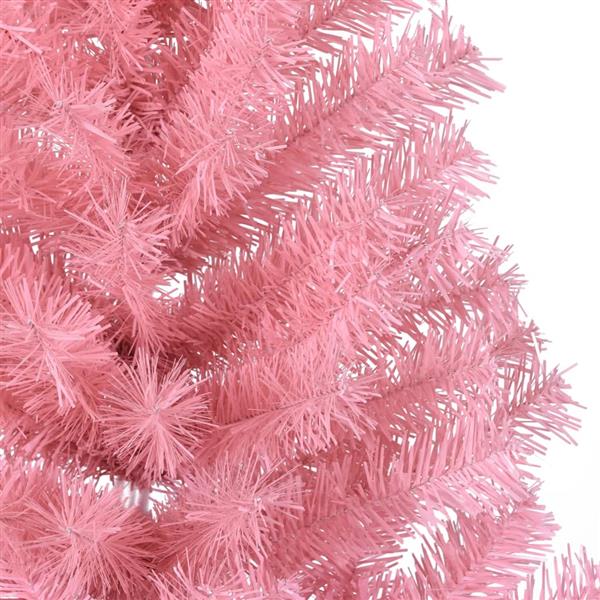 Grote foto vidaxl kunstkerstboom met standaard half 150 cm pvc roze diversen overige diversen