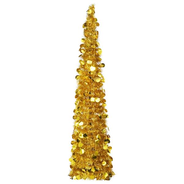 Grote foto vidaxl kunstkerstboom pop up 150 cm pet goudkleurig diversen overige diversen