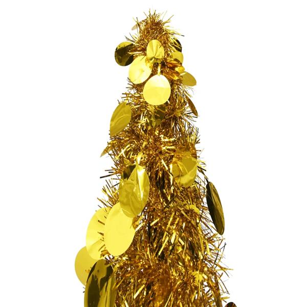 Grote foto vidaxl kunstkerstboom pop up 150 cm pet goudkleurig diversen overige diversen