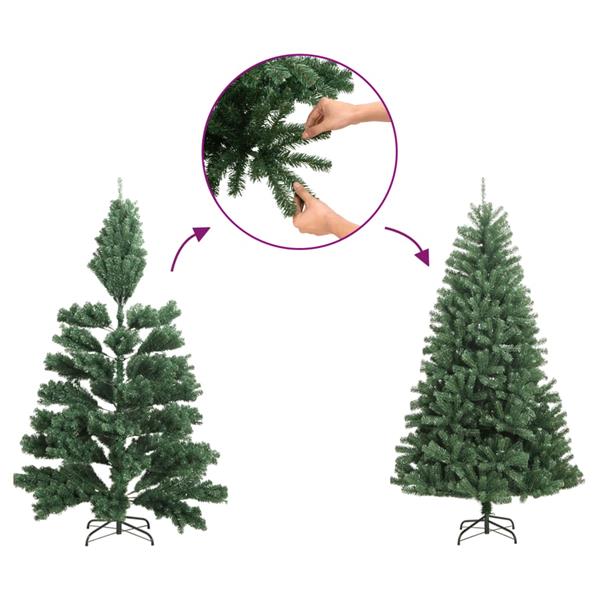 Grote foto vidaxl kunstkerstboom met standaard half 240 cm pvc roze diversen overige diversen