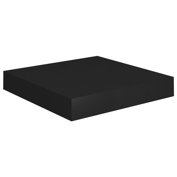 Grote foto vidaxl wandschappen zwevend 2 st 23x23 5x3 8 cm mdf zwart huis en inrichting woningdecoratie
