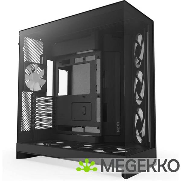 Grote foto nzxt h9 flow rgb black 2025 computers en software behuizingen en kasten