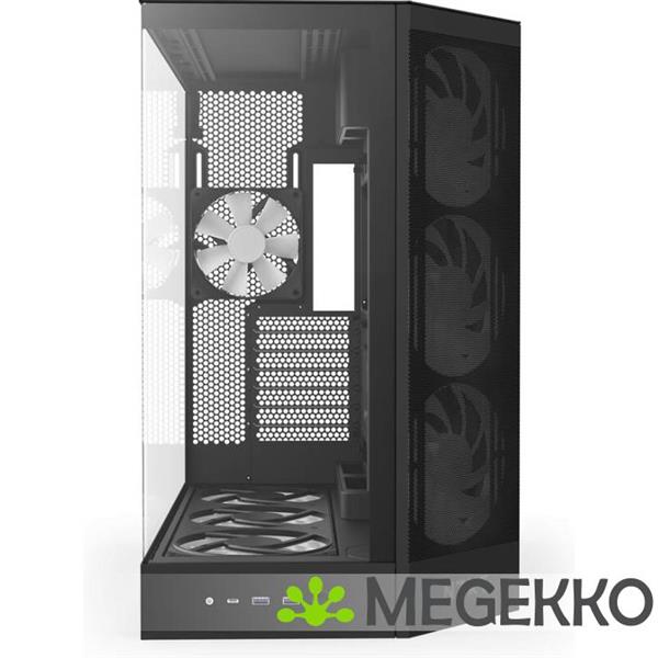 Grote foto nzxt h9 flow rgb black 2025 computers en software behuizingen en kasten