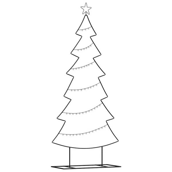 Grote foto vidaxl metalen kerstboom met standaard zwart 180 cm staal diversen overige diversen