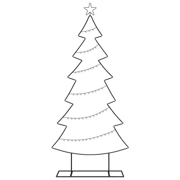 Grote foto vidaxl metalen kerstboom met standaard zwart 180 cm staal diversen overige diversen