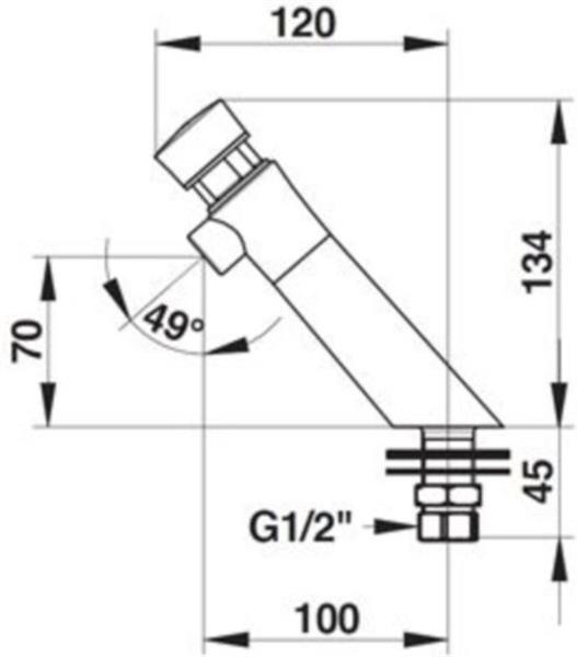 Grote foto presto 605 zelfsluitende wastafelkraan koud 15sec doe het zelf en verbouw sanitair