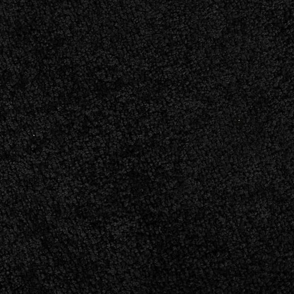 Grote foto vidaxl deurmat zwart 60 x 40 x 1.2 cm teddy stof tuin en terras overige tuin en terras