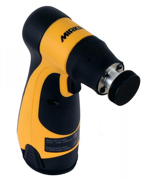 Grote foto mirka aos b 130 accu schuurmachine met 32mm diameter pad max 12v 2 5ah met 3 mm uitslag doe het zelf en verbouw verven en sierpleisters