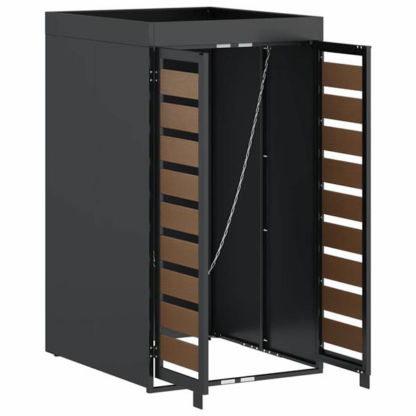 Grote foto vidaxl afvalcontaineropslag met plantenbakdak voor 240l container tuin en terras overige tuin en terras