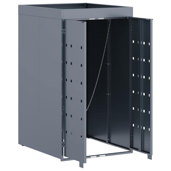 Grote foto vidaxl zwenkwagen opslag met plantenbakdak voor enkel 240l bak tuin en terras overige tuin en terras