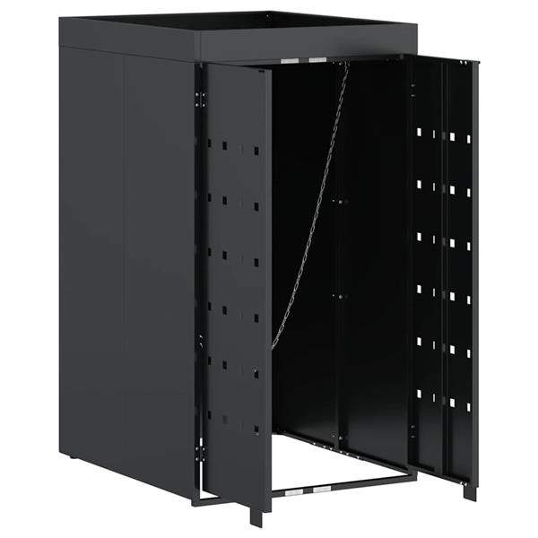 Grote foto vidaxl zwenkwagen opslag met plantenbakdak voor enkel 240l bak tuin en terras overige tuin en terras