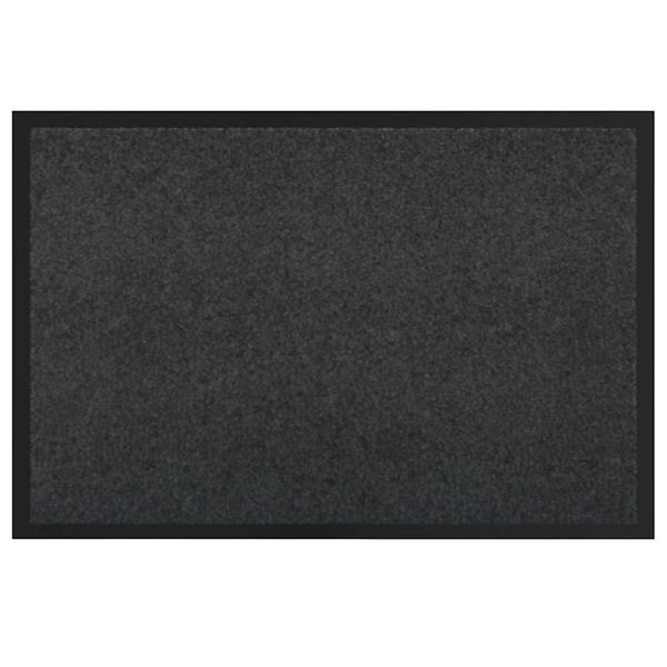 Grote foto vidaxl deurmat antraciet 60 x 40 x 1.2 cm teddy stof tuin en terras overige tuin en terras