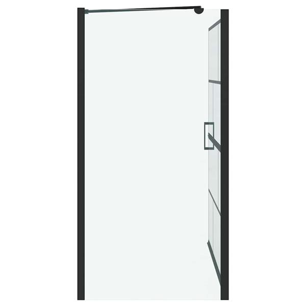 Grote foto vidaxl bad douchescreen zwart en transparant 116 x 68 x 128 cm doe het zelf en verbouw sanitair