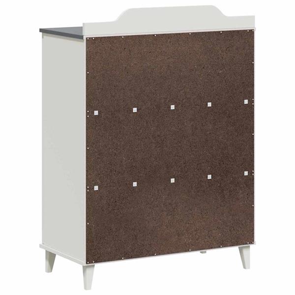 Grote foto vidaxl dressoir met krijtbord grijs en wit 80 x 40 x 110 cm huis en inrichting overige