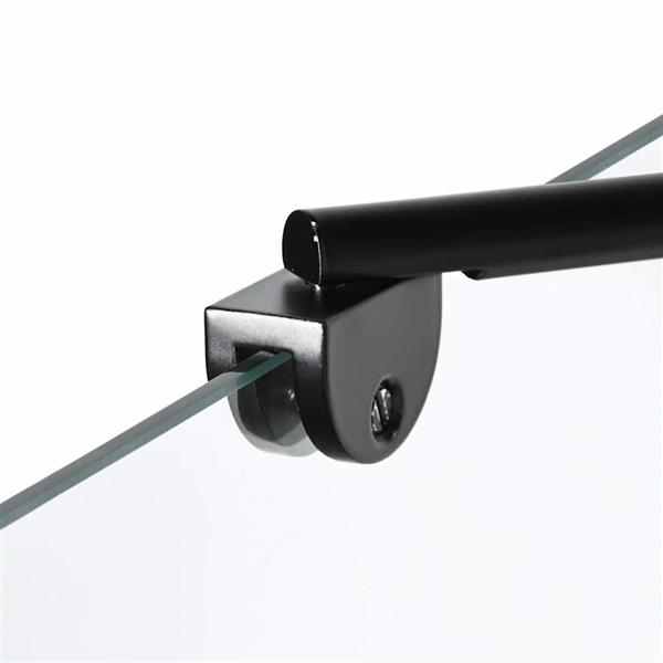 Grote foto vidaxl bad douchescreen zwart en transparant 116 x 68 x 128 cm doe het zelf en verbouw sanitair